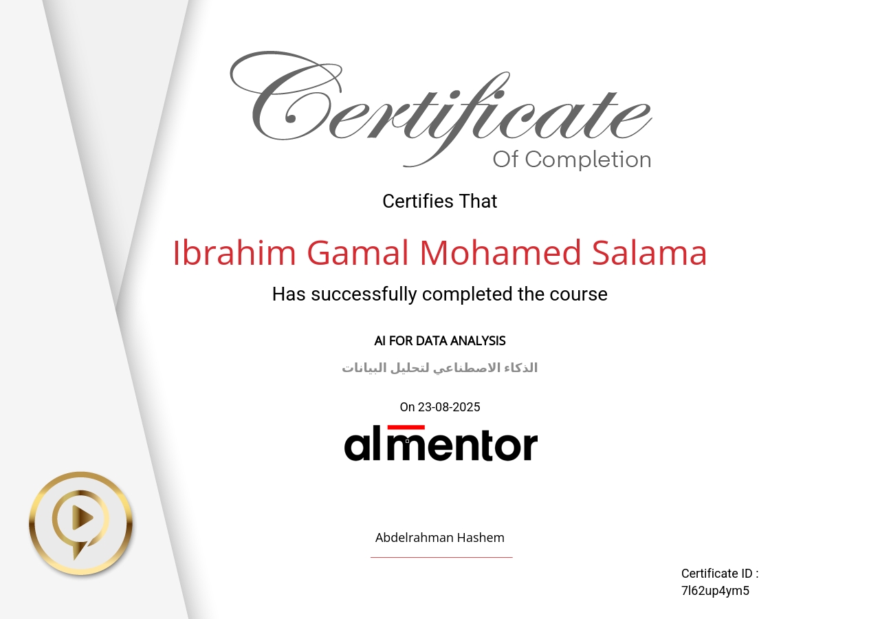 الذكاء الاصطناعي لتحليل البيانات