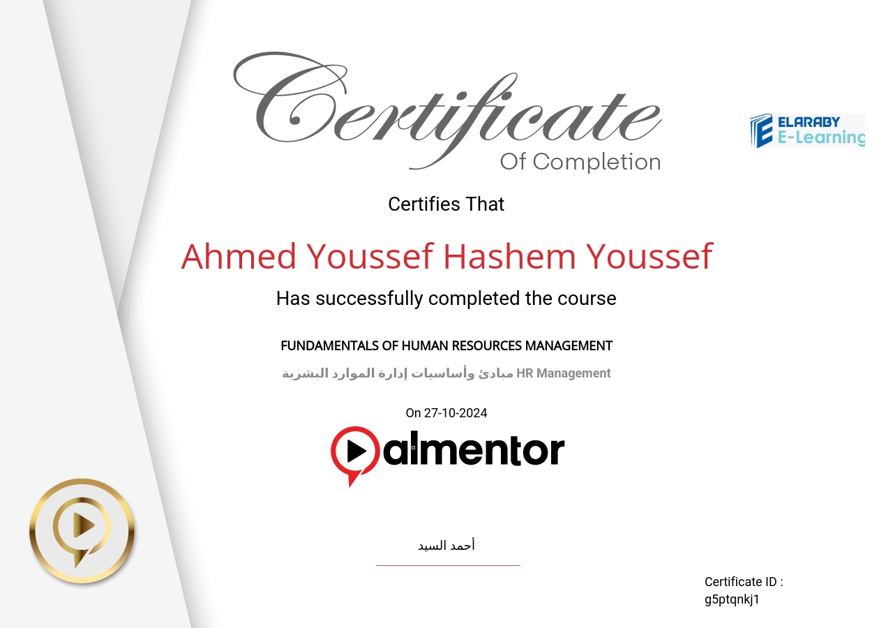 مبادئ وأساسيات إدارة الموارد البشرية HR Management