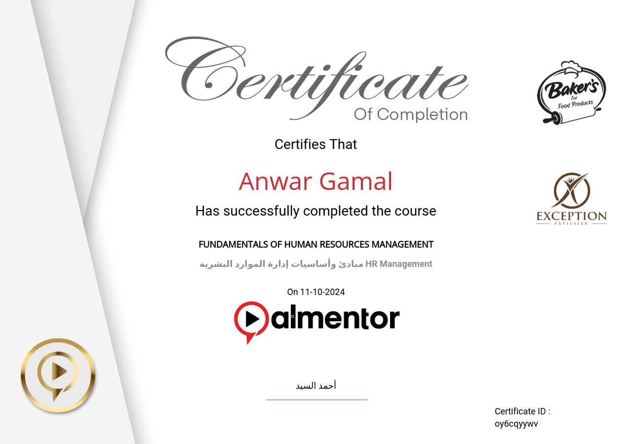 مبادئ وأساسيات إدارة الموارد البشرية HR Management