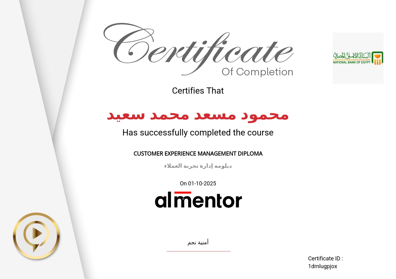 دبلومة إدارة تجربة العملاء