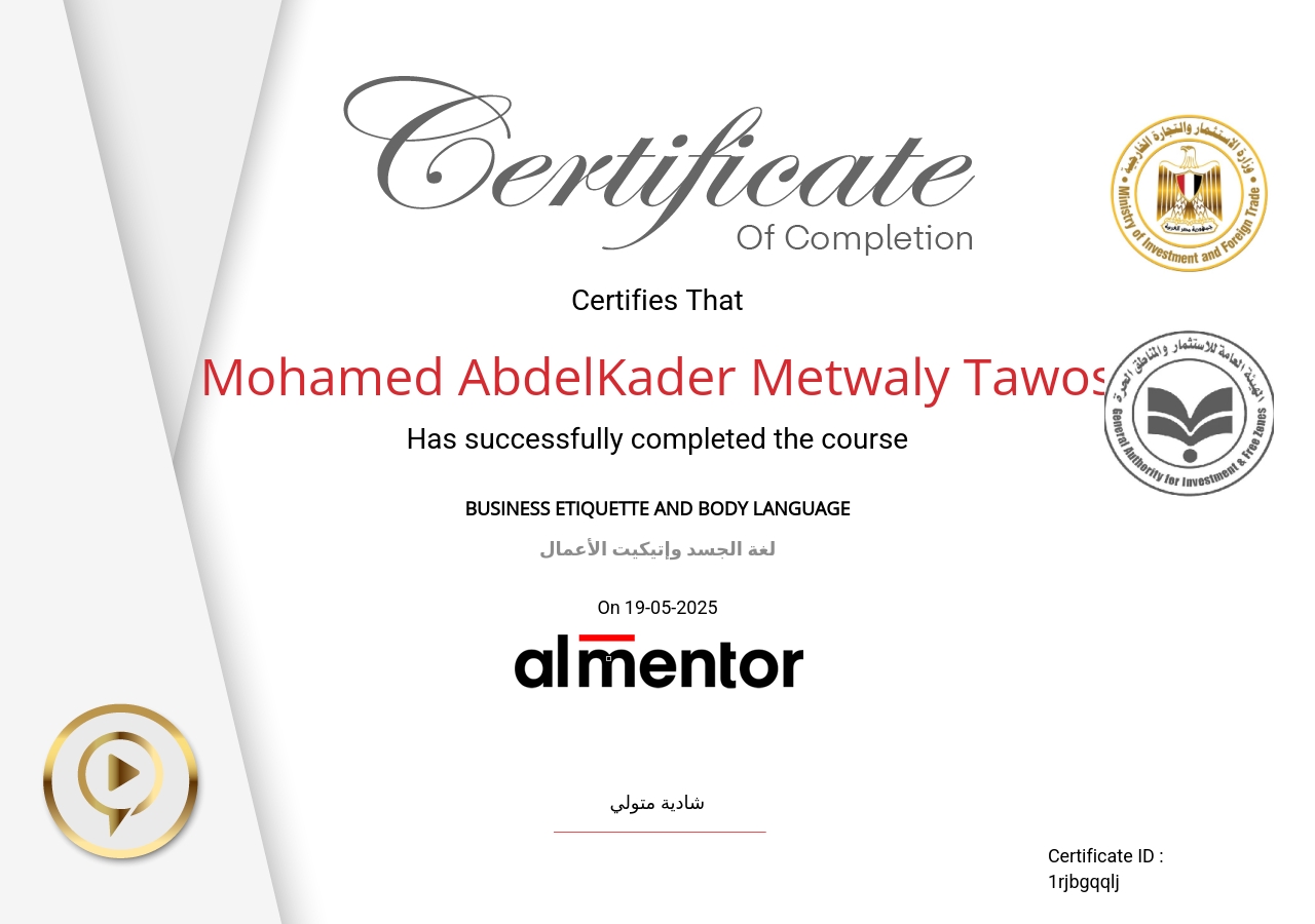 لغة الجسد وإتيكيت الأعمال