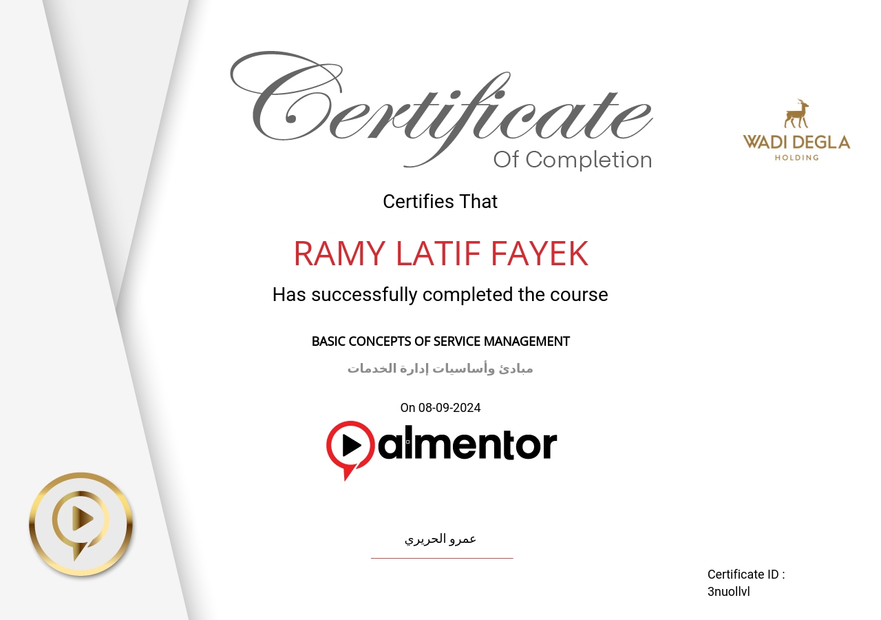 مبادئ وأساسيات إدارة الخدمات