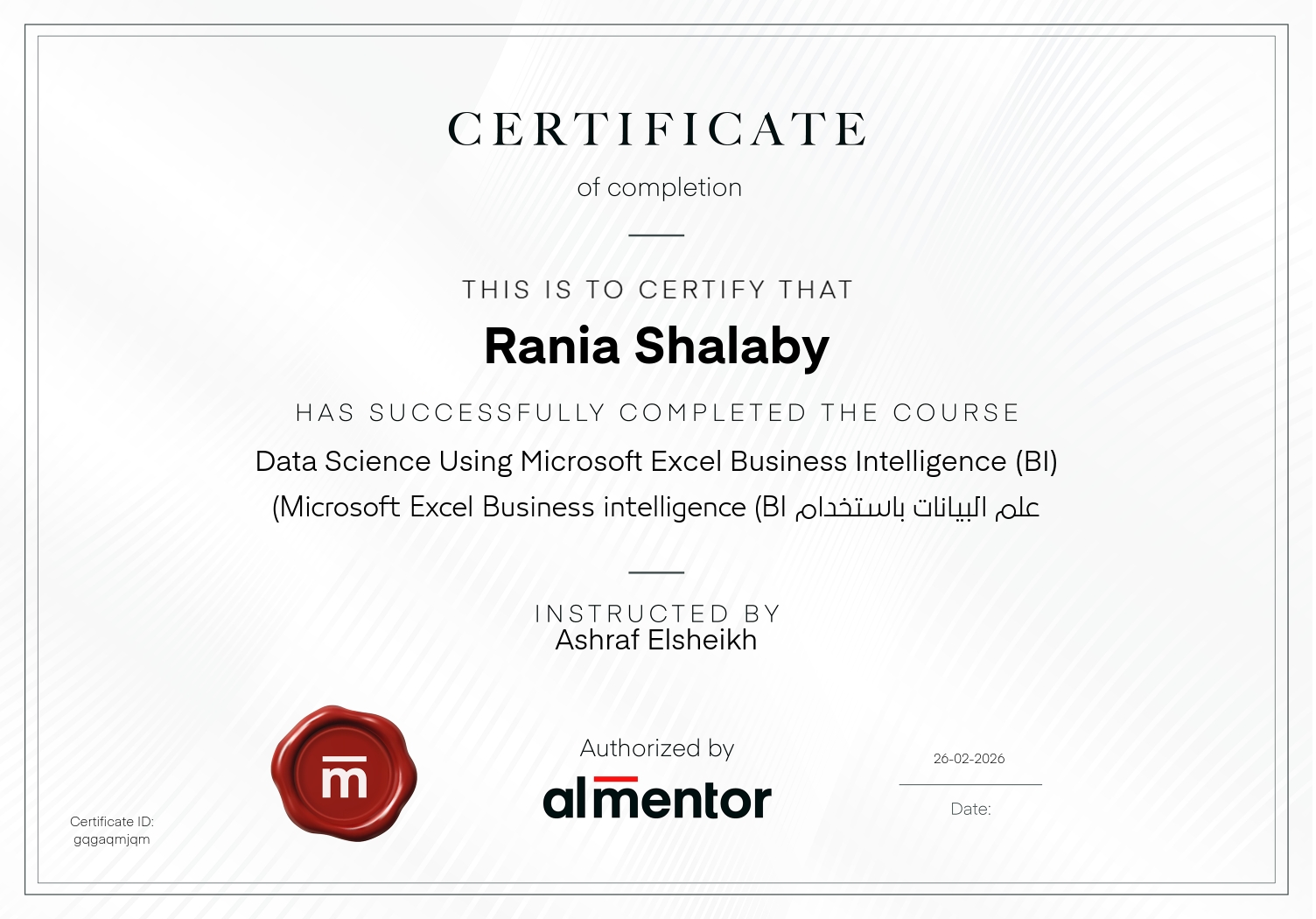 علم البيانات باستخدام Microsoft Excel Business intelligence (BI)