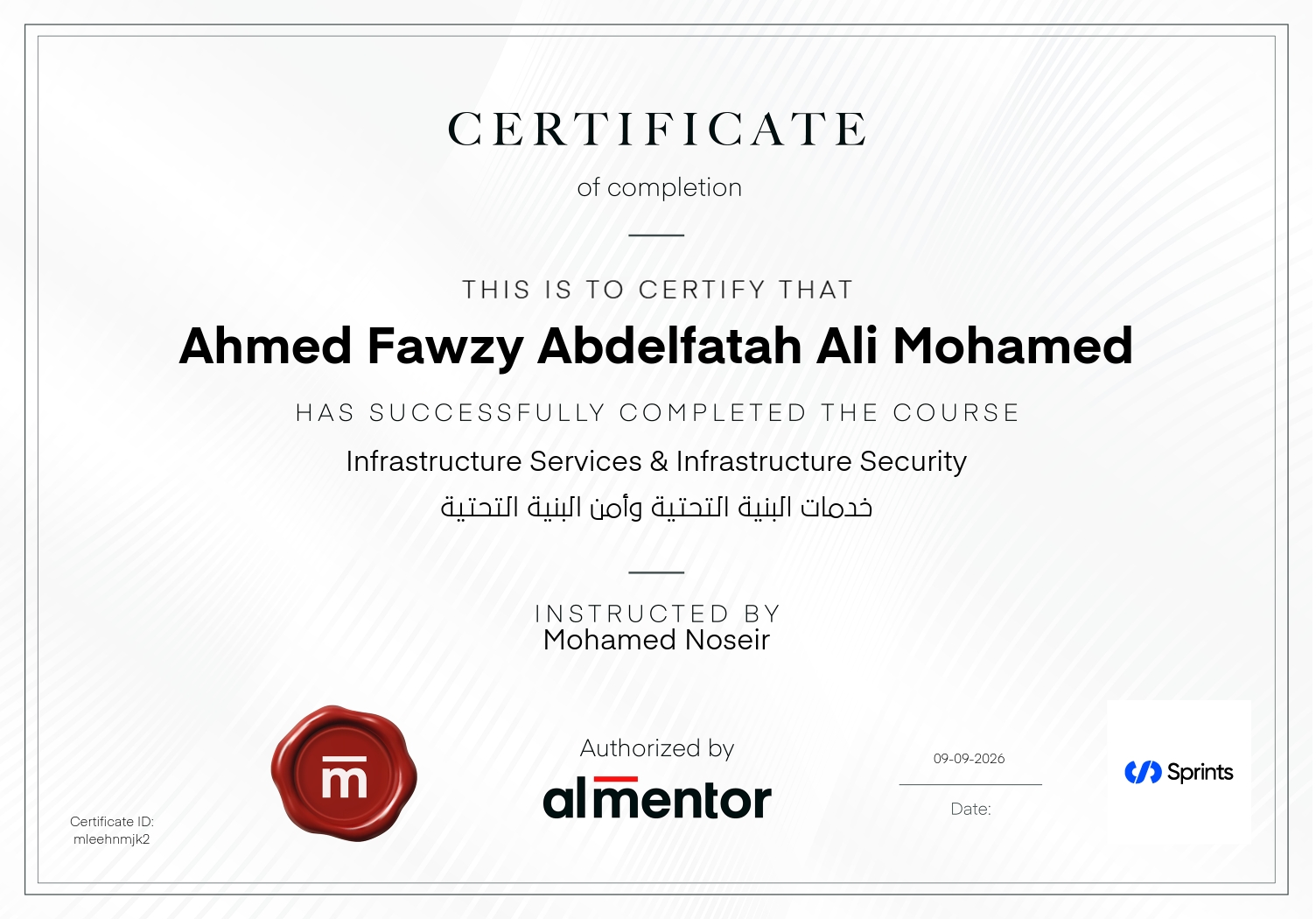 خدمات البنية التحتية وأمن البنية التحتية