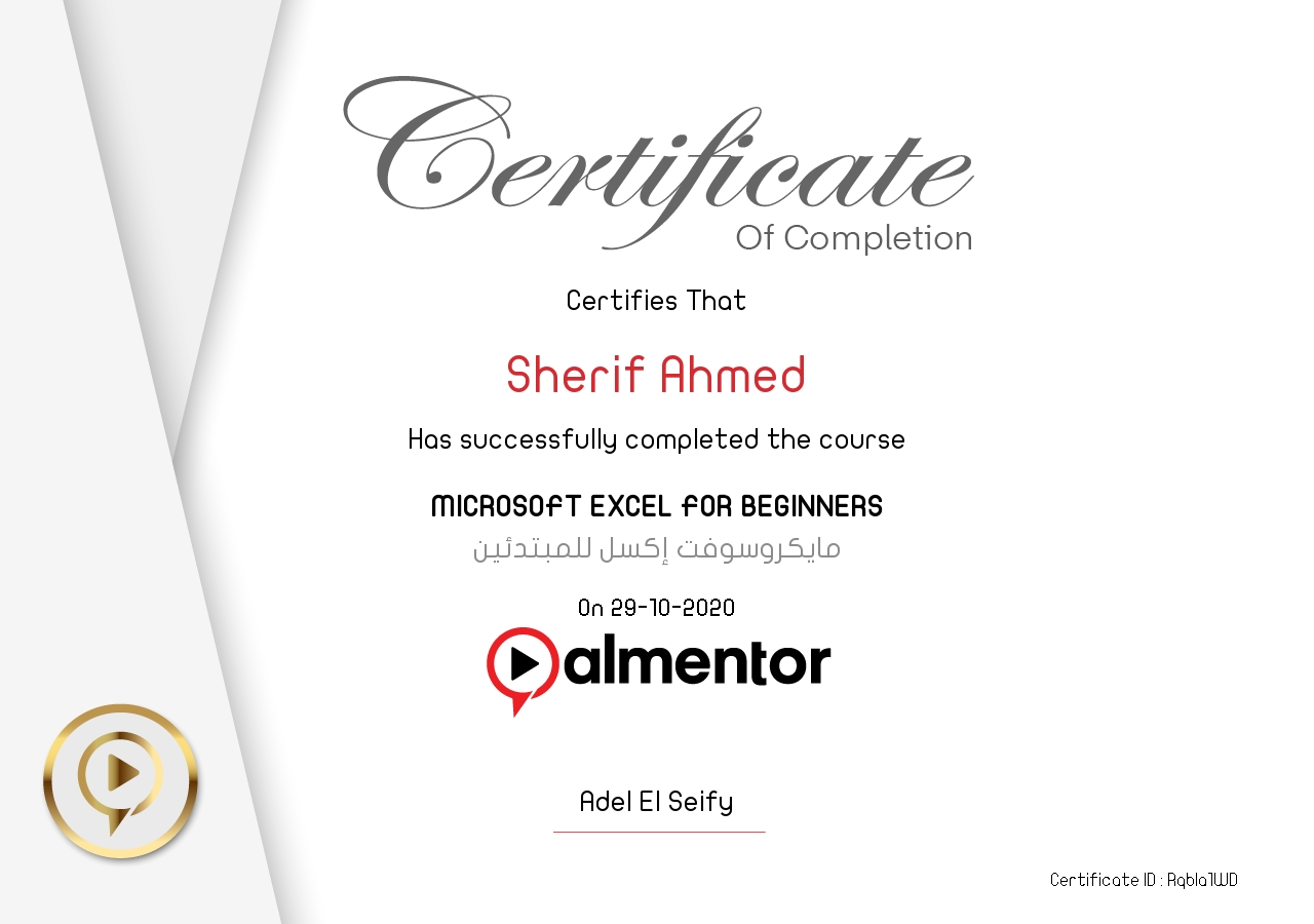 مايكروسوفت إكسل للمبتدئين