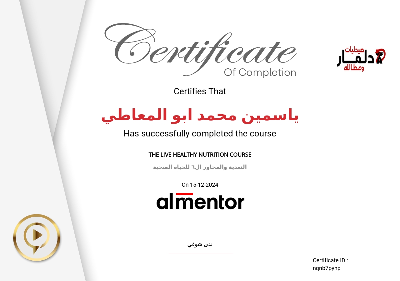 التغذية والمحاور ال٦ للحياة الصحية