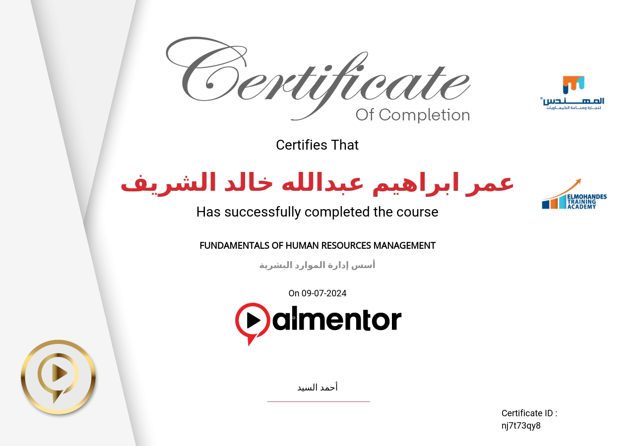 مبادئ وأساسيات إدارة الموارد البشرية HR Management