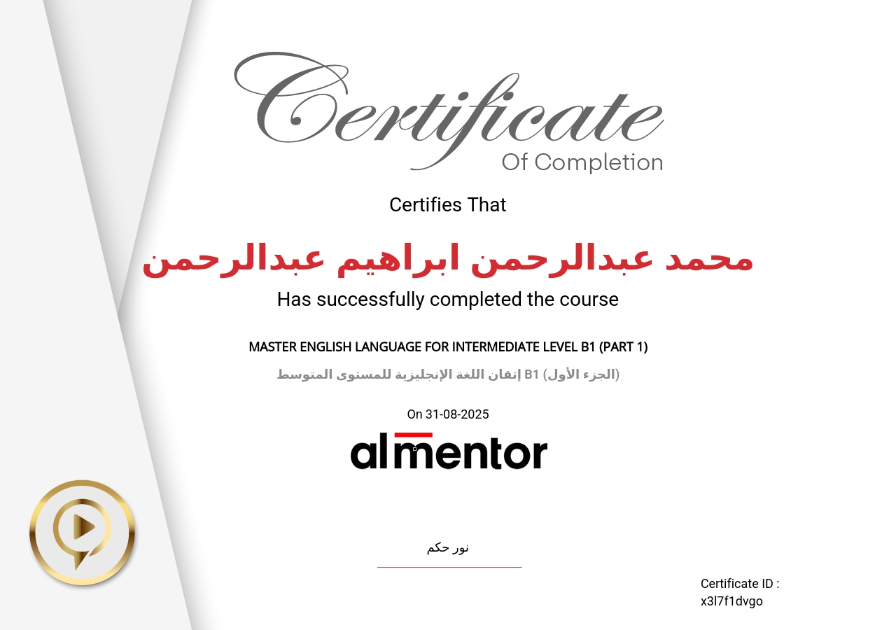 إتقان اللغة الإنجليزية للمستوى المتوسط B1 (الجزء الأول)