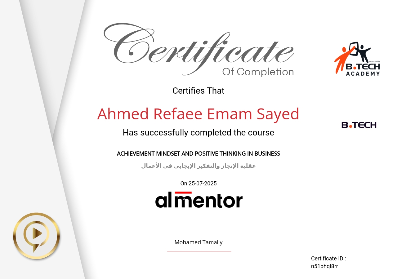 عقلية الإنجاز والتفكير الإيجابي في الأعمال