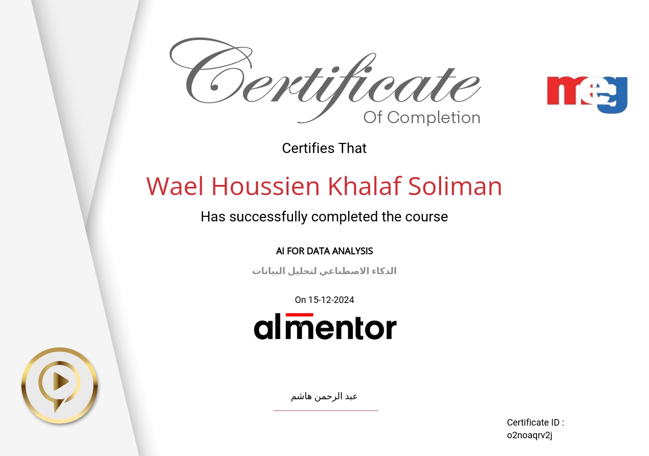 الذكاء الاصطناعي لتحليل البيانات