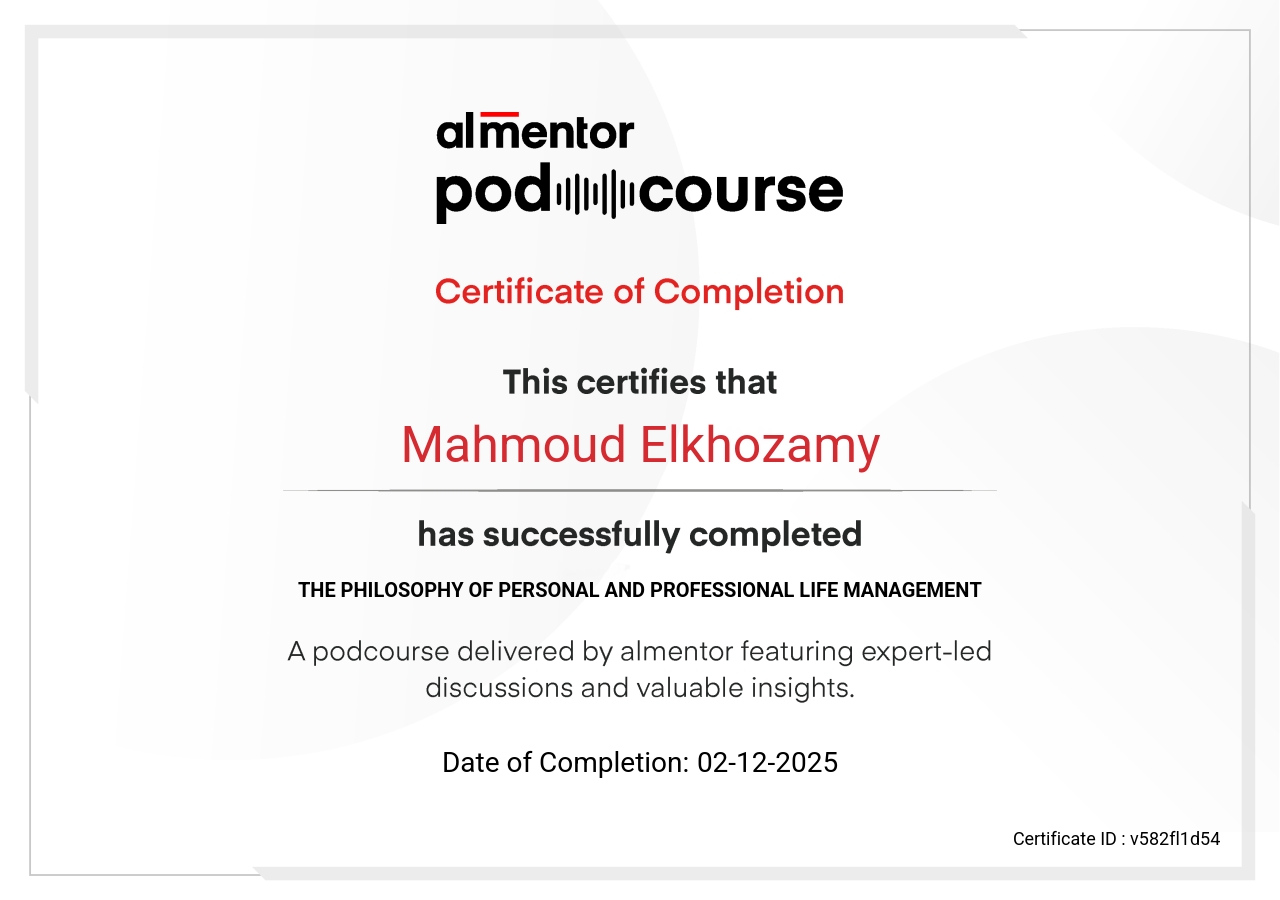 فلسفة إدارة الحياة الشخصية والعملية 