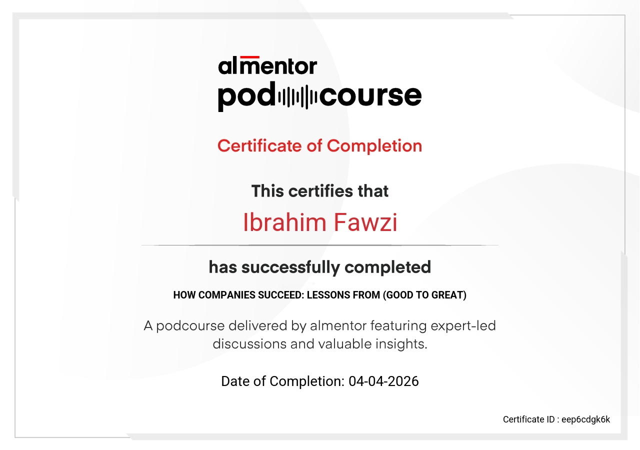 كيف تنجح الشركات: تحليل لكتاب (Good to Great)