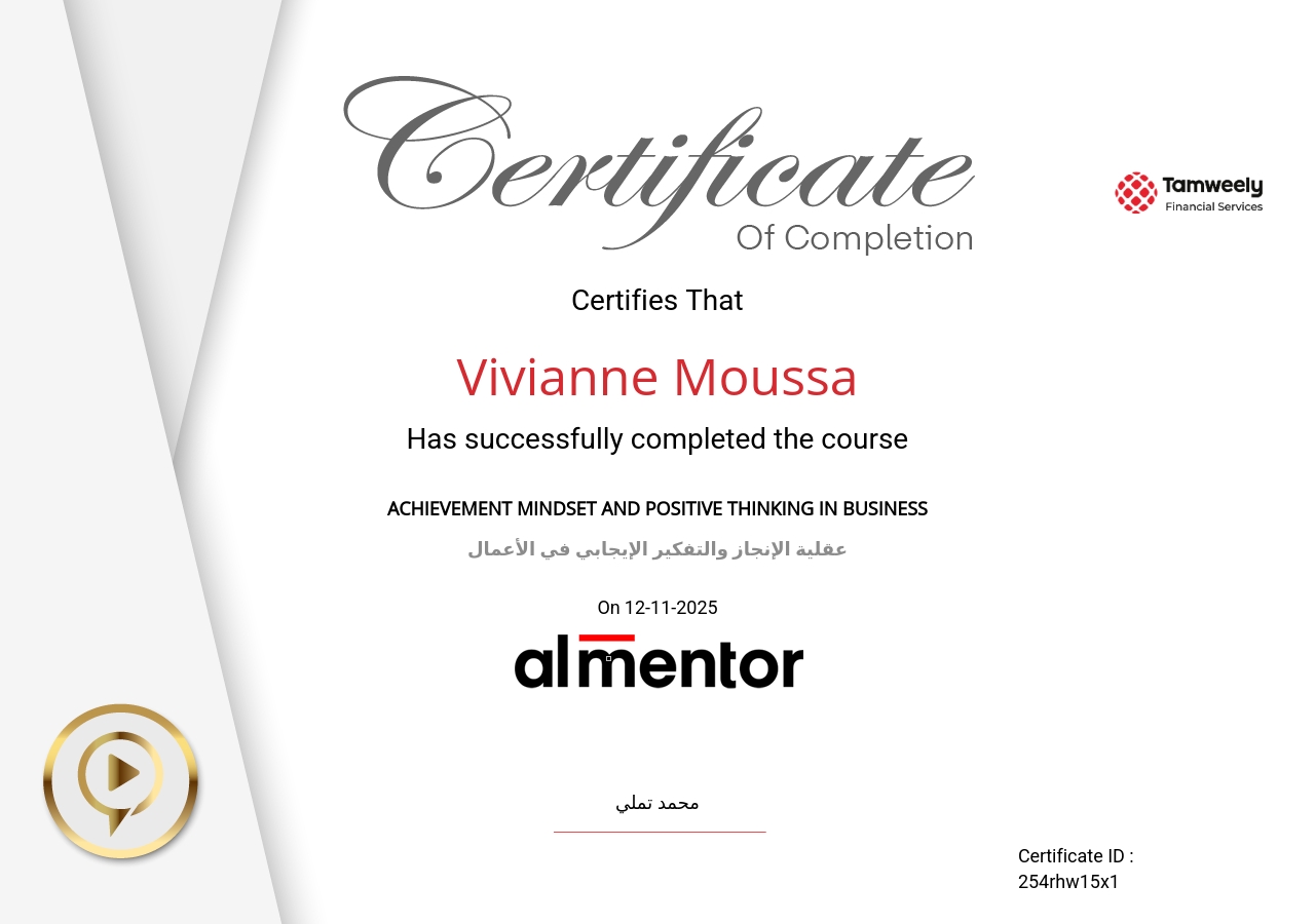 عقلية الإنجاز والتفكير الإيجابي في الأعمال