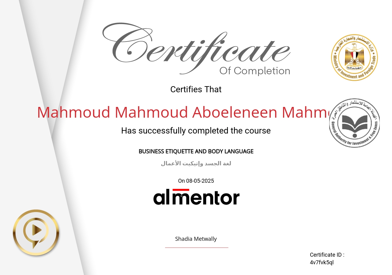 لغة الجسد وإتيكيت الأعمال