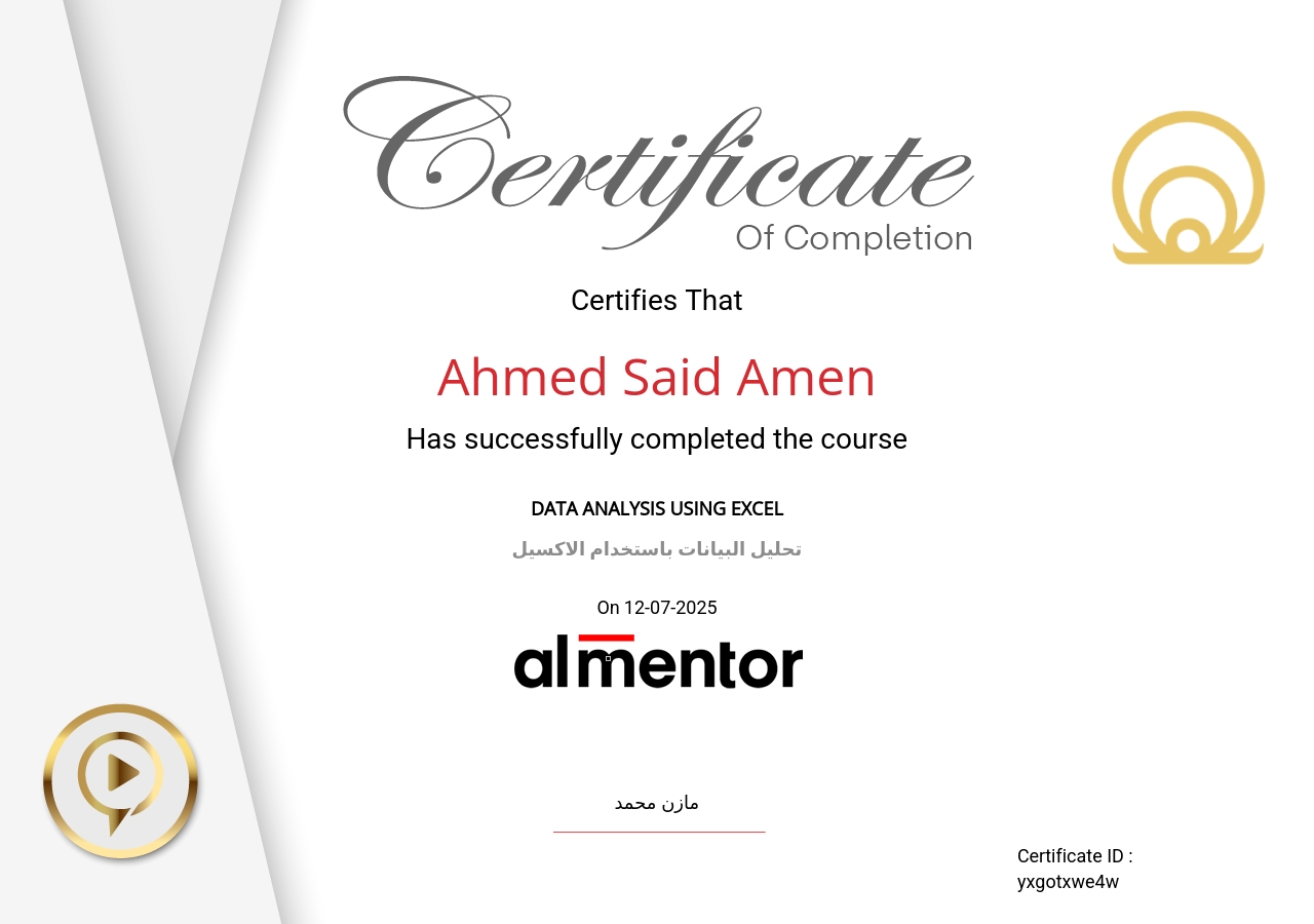 تحليل البيانات باستخدام الاكسيل