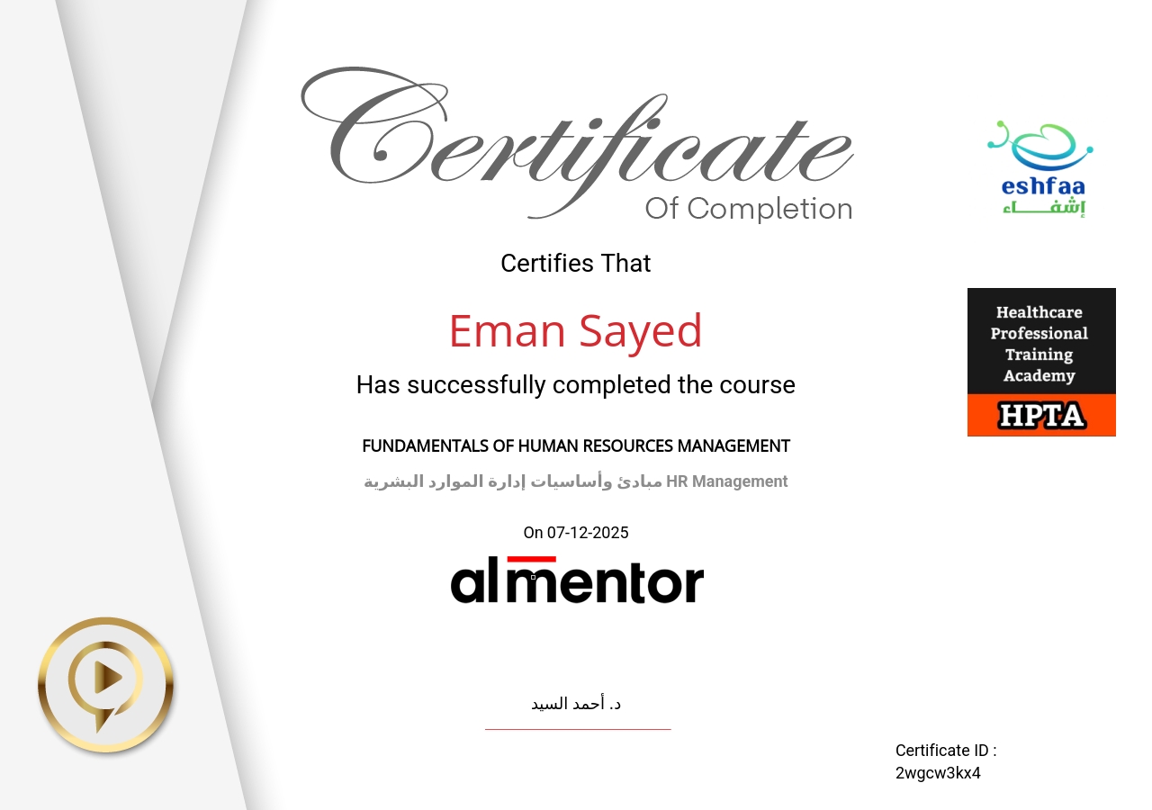 مبادئ وأساسيات إدارة الموارد البشرية HR Management