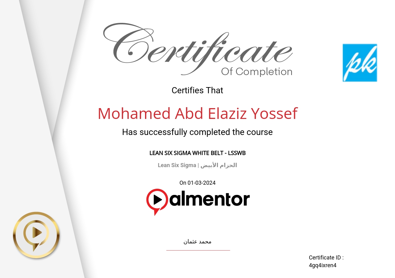Lean Six Sigma | الحزام الأبيض