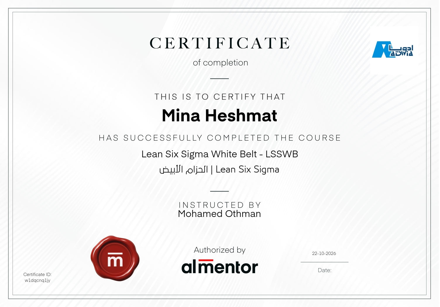 Lean Six Sigma | الحزام الأبيض